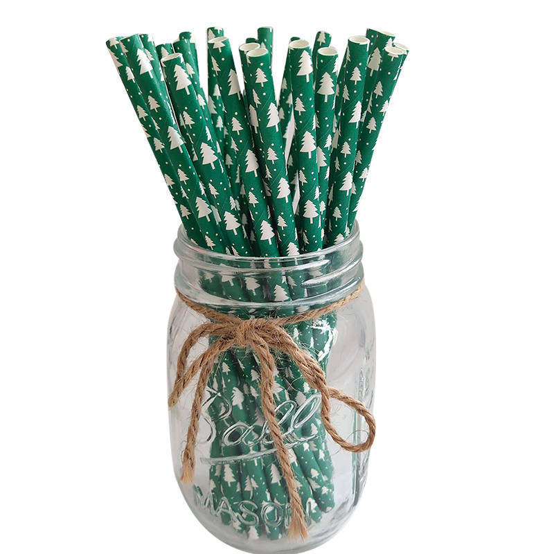 Christmas Theme Paper Straws