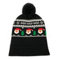 knitted Christmas scarf and cap set- Black