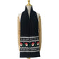knitted Christmas scarf and cap set- Black