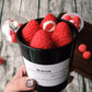 Strawberry candle jar