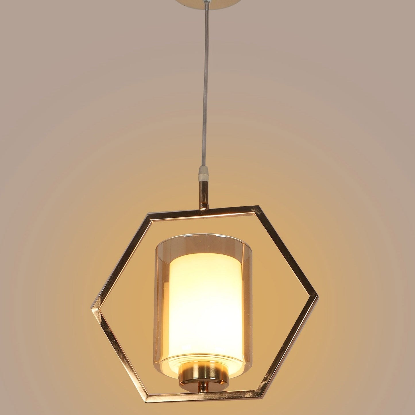 Designer Lighting Glass Metal Pendant Single