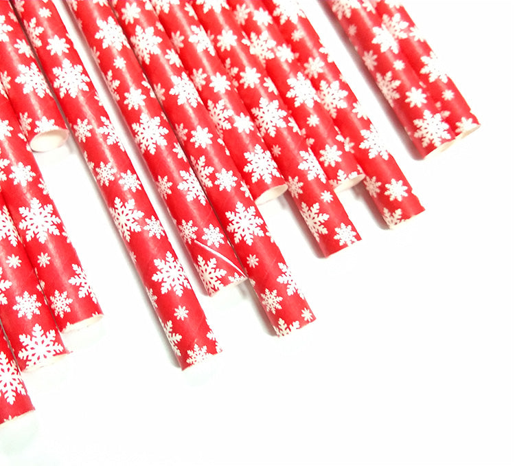 Christmas Theme Paper Straws