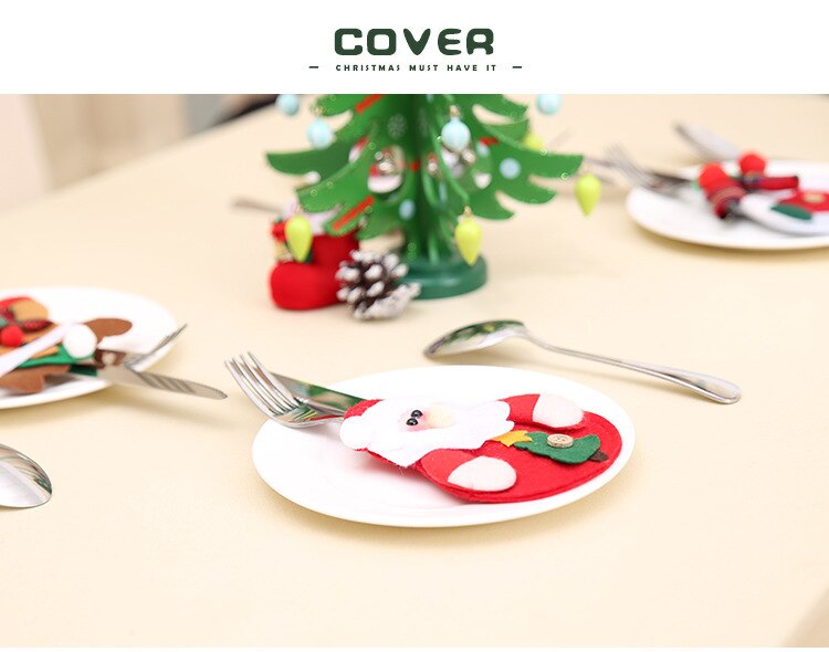 Christmas Cutlery Cover - Pack Of 4