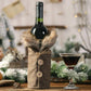 Christmas Fur Wine Bottle Cover - Set Of 2