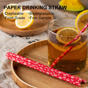 Christmas Theme Paper Straws