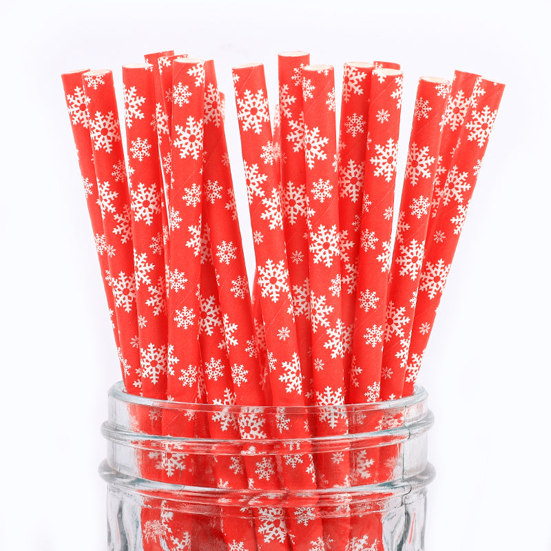 Christmas Theme Paper Straws