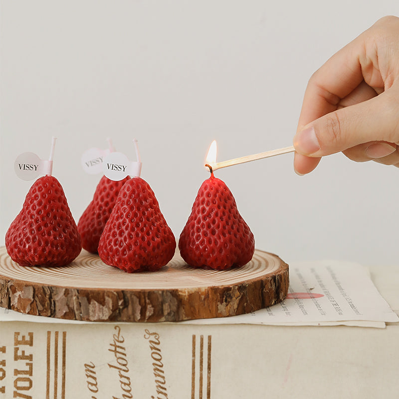 Scented Candles Gift Strawberry Shaped