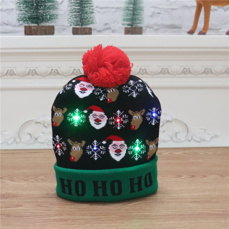 Ho Ho Deer LED Wool Cap