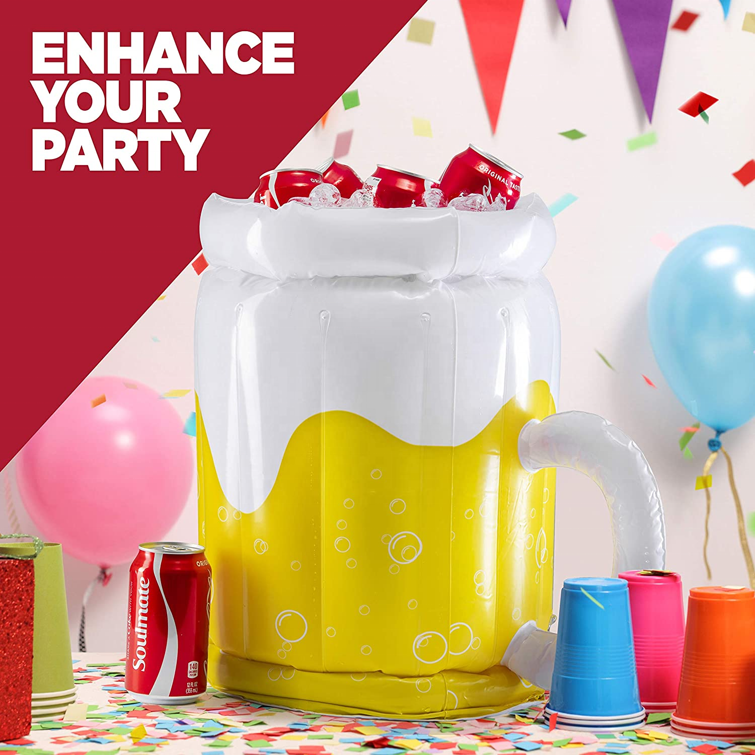 Inflatable Beer SHAPE MUG for Party Supplies - Coral Tree 