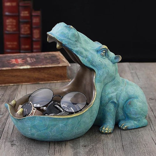 Hippopotamus Statue Decoration Resin Artware Sculpture Statue - Coral Tree 