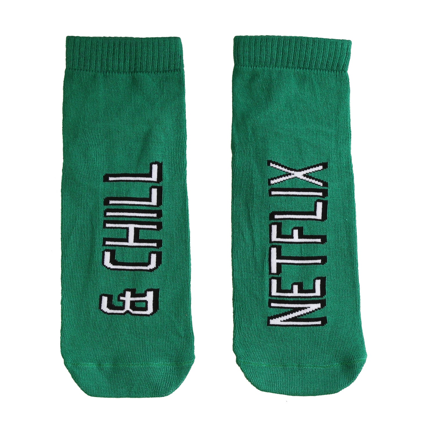 NETFLIX & CHILL GREEN SOCKS - Coral Tree 