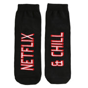 NETFLIX & CHILL BLACK SOCKS - Coral Tree 
