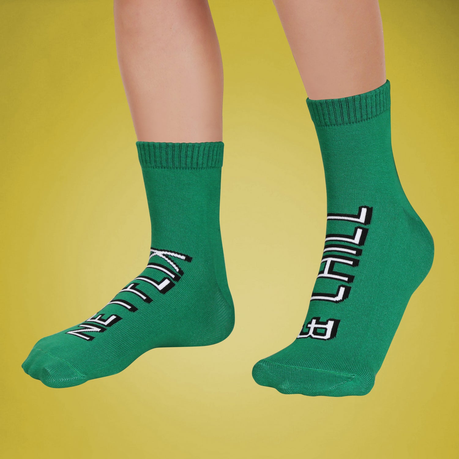 NETFLIX & CHILL GREEN SOCKS - Coral Tree 