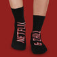 NETFLIX & CHILL BLACK SOCKS - Coral Tree 
