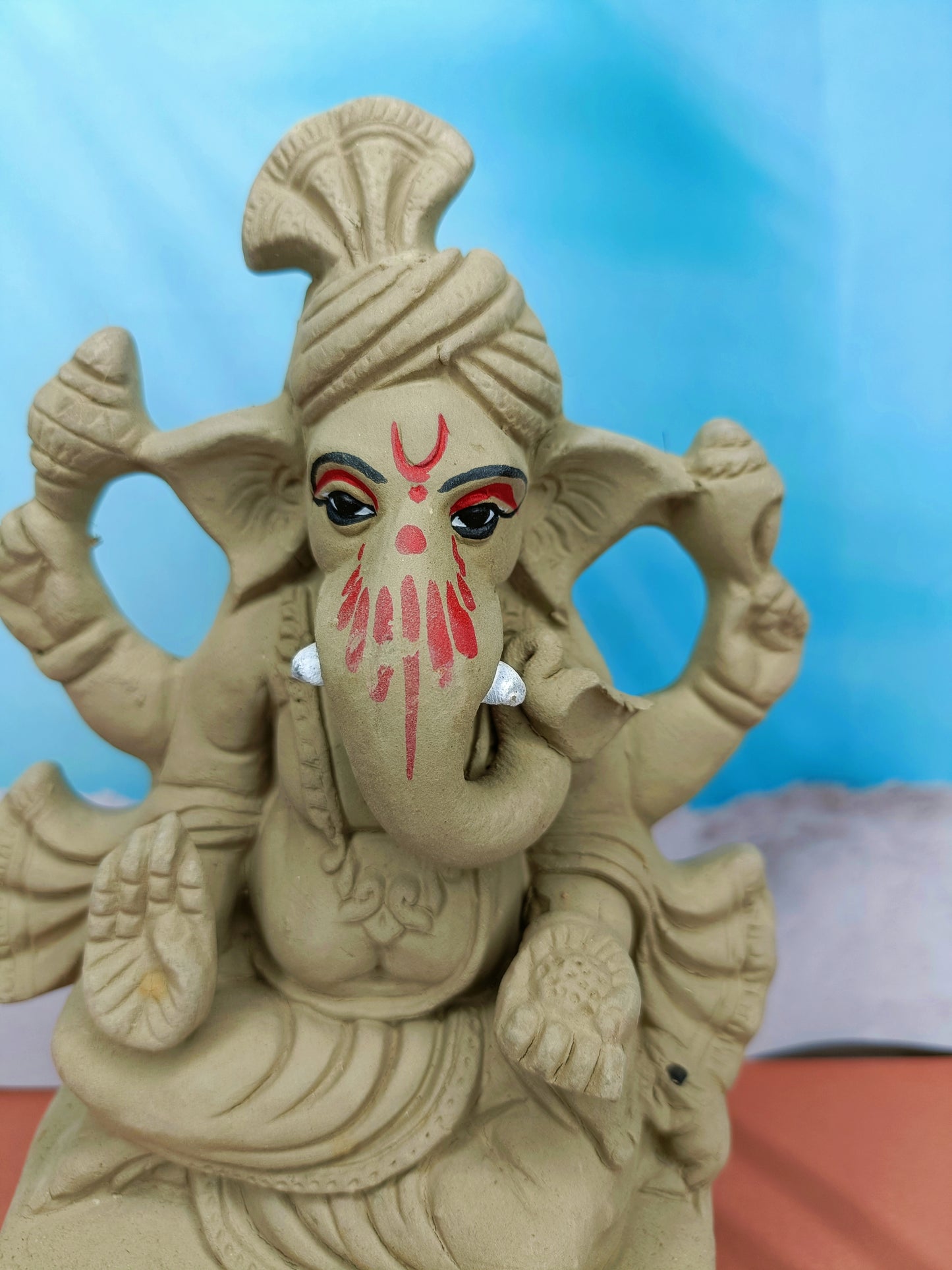 6" Eco-Friendly Plantable Ganesh Idol