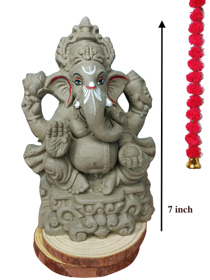 7" Eco-Friendly Plantable Ganesh Idol