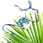 Pichwai Blue Canvas Cow Rakhi