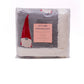 Christmas SANTA - Light Grey Mel,Ivory,Red,DK Mel & Charcoal Green Color Front Cotton Knitted with Sherpa Back Blanket / Throw for Kids - Coral Tree 