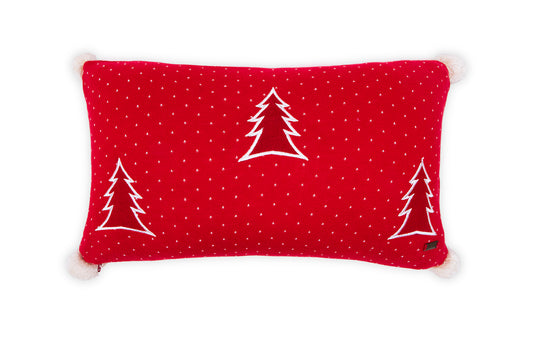 Santa Party Cotton Knitted Cushion Cover Colour (No Fill Inside) - Coral Tree 