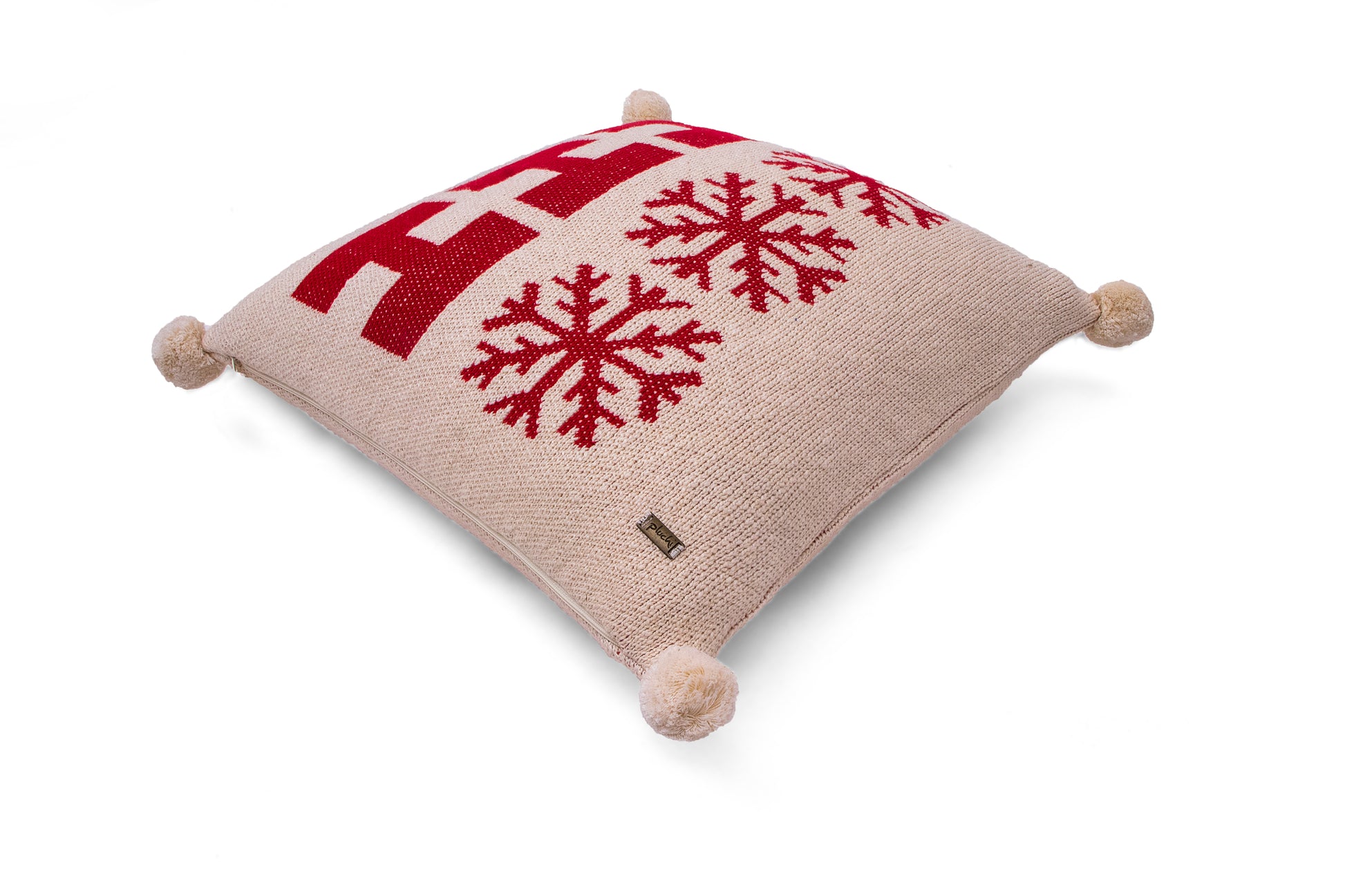 Santa Party Cotton Knitted Cushion Cover Colour (No Fill Inside) - Coral Tree 