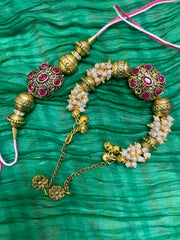 Luminous Floral Bhaiya Bhabhi Rakhi Set