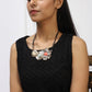 Metal Choker Flower Statement Necklace - Coral Tree 