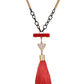 LONG PENDENT STYLE WITH PEACH TUSSEL JEWELERY - Coral Tree 