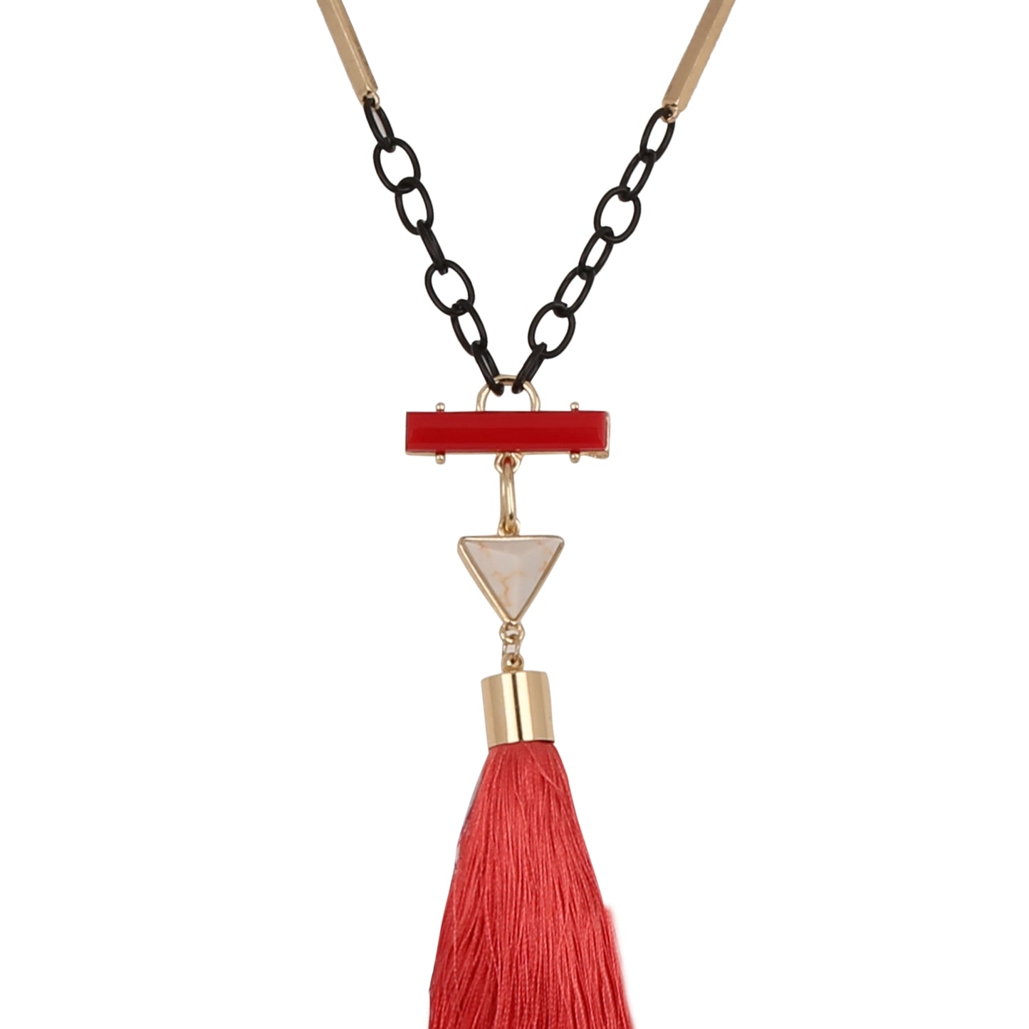 LONG PENDENT STYLE WITH PEACH TUSSEL JEWELERY - Coral Tree 
