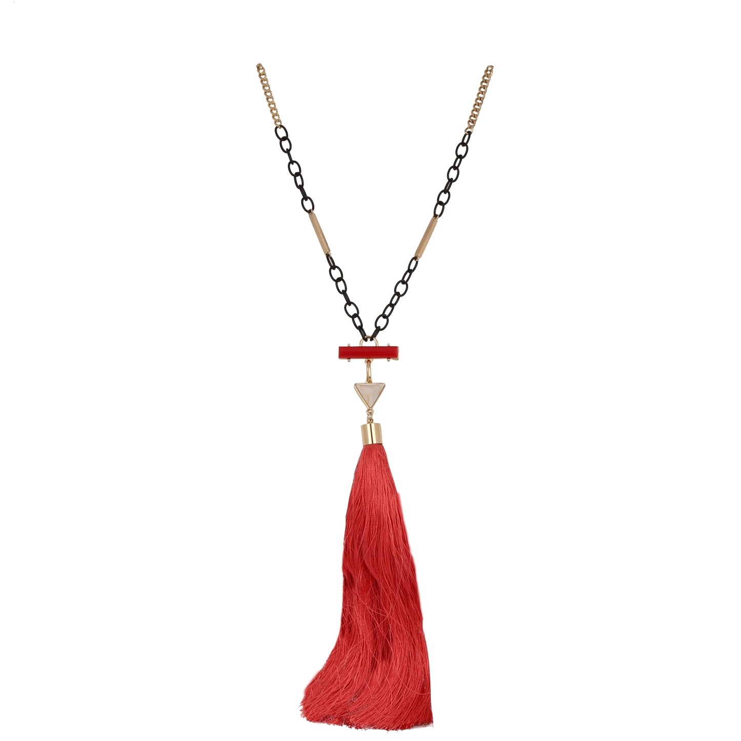LONG PENDENT STYLE WITH PEACH TUSSEL JEWELERY - Coral Tree 