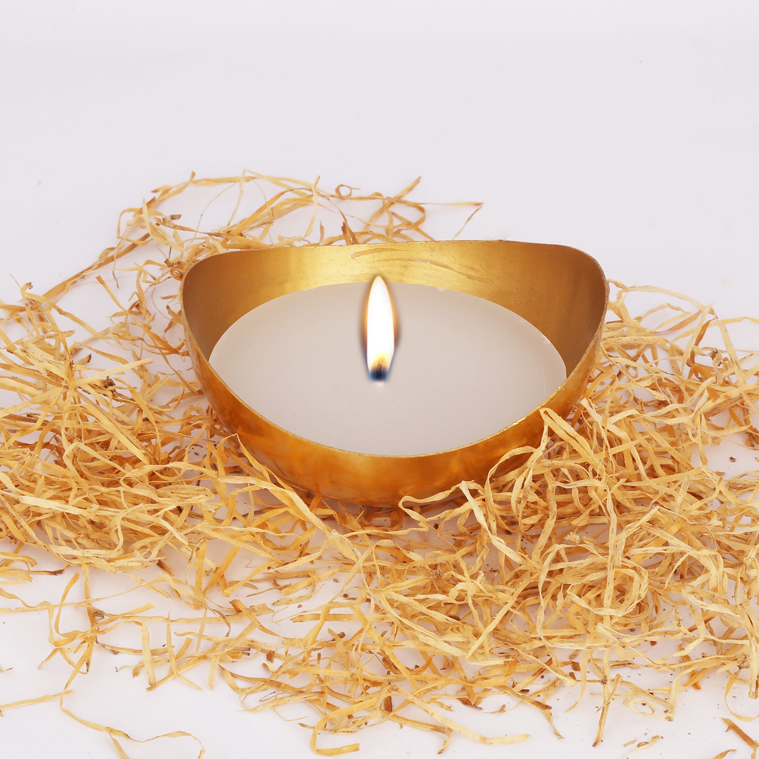 Golden Brass Aroma Candle (Set of 2)