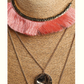 3 layer Peach Tussle Necklace - Coral Tree 