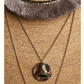 grey 3 layer Metal necklace - Coral Tree 