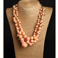 peach beads necklace - Coral Tree 