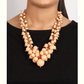 peach beads necklace - Coral Tree 