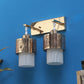 Double hanging Golden Finish Wall Light