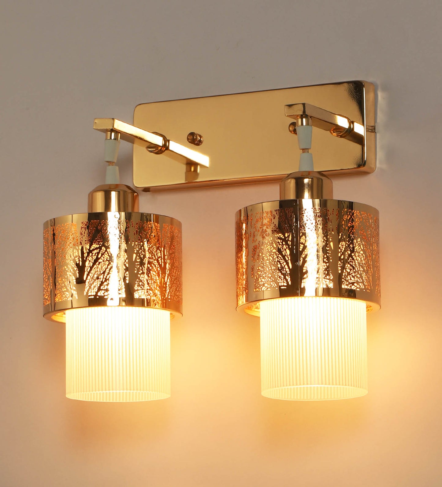 Double hanging Golden Finish Wall Light