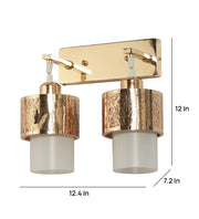 Double Hanging Golden Finish Wall Light