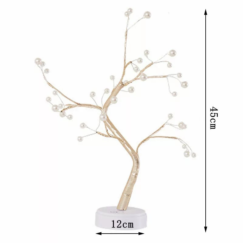 LED's Flower Cherry Blossom Tree Light Copper Wire DIY Bonsai Tree Table Desk LED Branch Light for Home Decor - Coral Tree 
