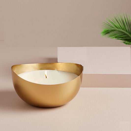 Golden Brass Aroma Candle (Set of 2)