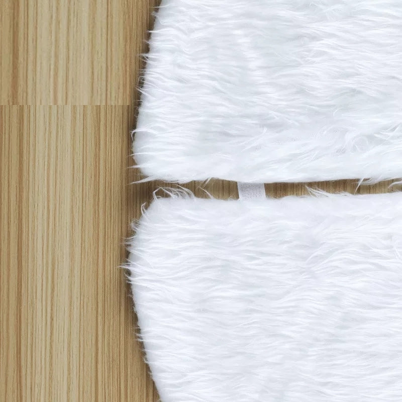 CHRISTMAS TREE SKIRT - FAUX FUR CHRISTMAS TREE MAT - Coral Tree 