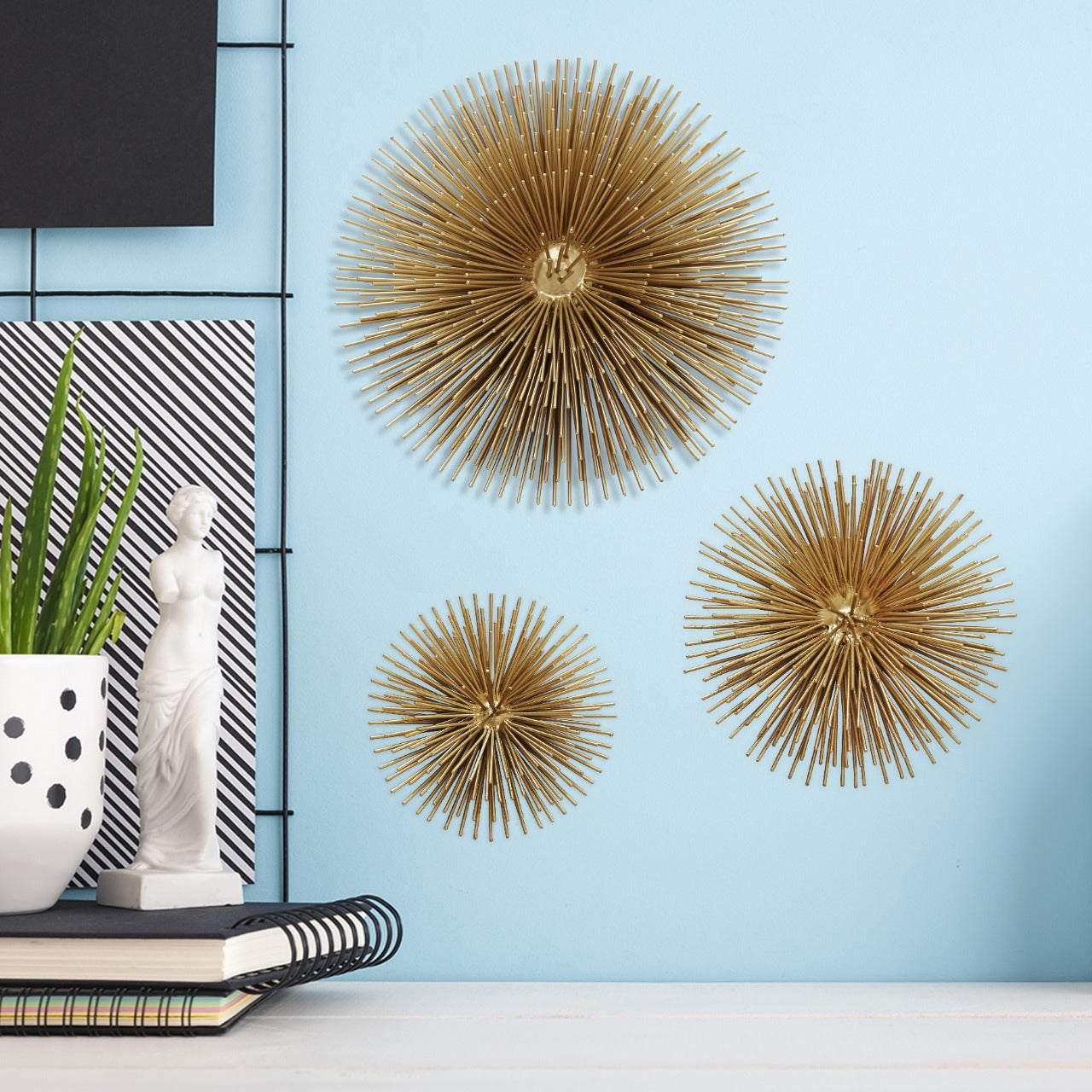 Sunburst Handmade Antique and Contemporary Wall Art - Coral Tree 