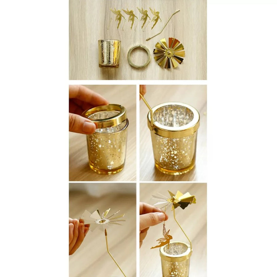 Rotating Candle Holder Tea Light Stand - Coral Tree 