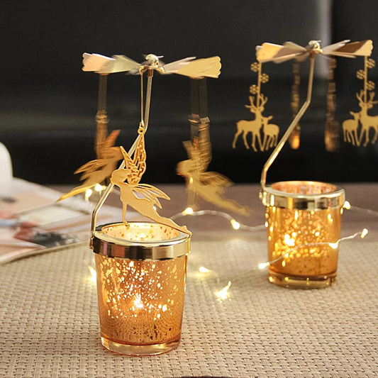 Rotating Candle Holder Tea Light Stand - Coral Tree 