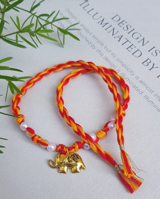 Brass Elephant Rakhi