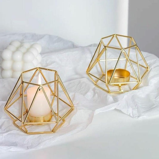Diamond Style Tealight Candle Holders (Set of 2)