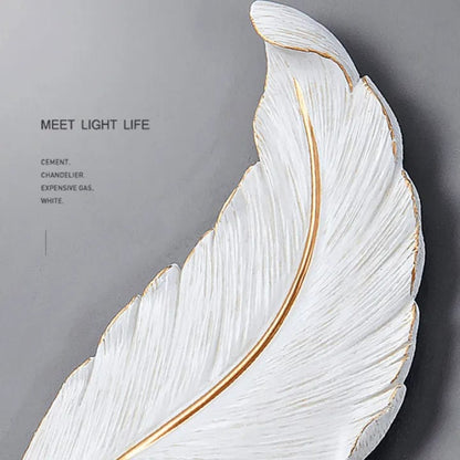 Nordic Modern Creative Feather Light LED Wall Lamp
