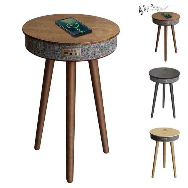 Smart Round Coffee Table with inbuilt Speaker and Wireless charger ...