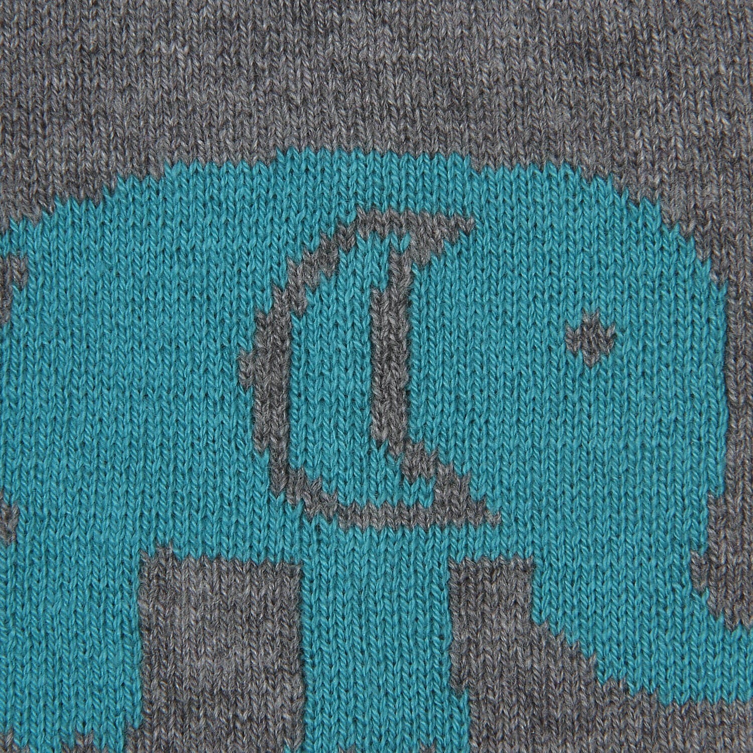 Baby Elephants - Heather Grey & Blue Color Cotton Knitted Caps for Baby / Infant for Use In All Seasons - Coral Tree 