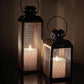 Set of 2 Iron Lantern and Candle Tealight Holder for Home Decor