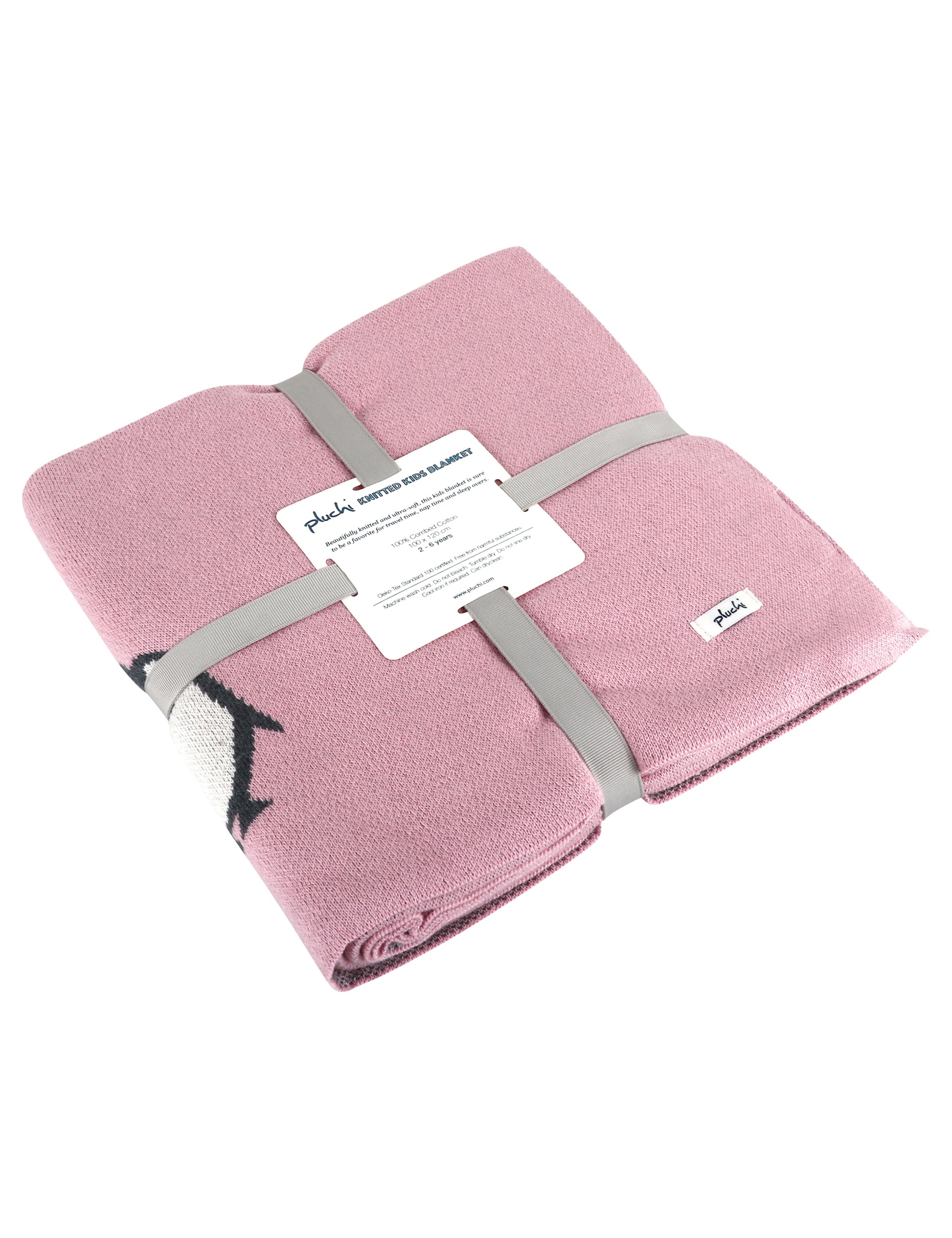 Bubblegum Pink, Natural & Dark Grey Melange - Coral Tree 